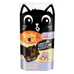 Lucky Lou Λιχουδιά Γάτας Lucky Ones Krunchy Krisps Κοτόπουλο & Τυρί 60gr