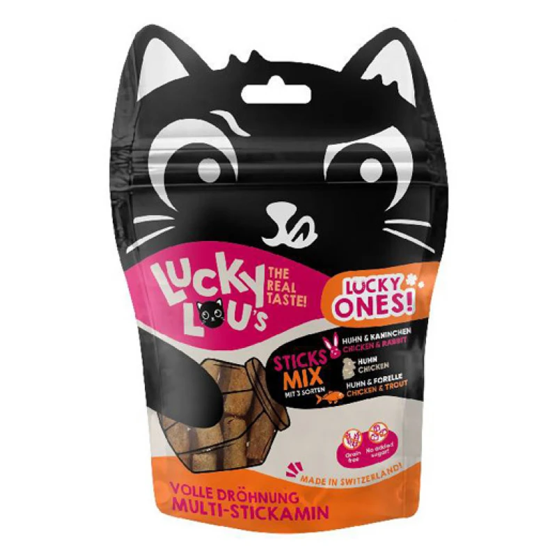 Lucky Lou Λιχουδιά Γάτας Lucky Ones Sticks Mixpack 50gr Γάτες