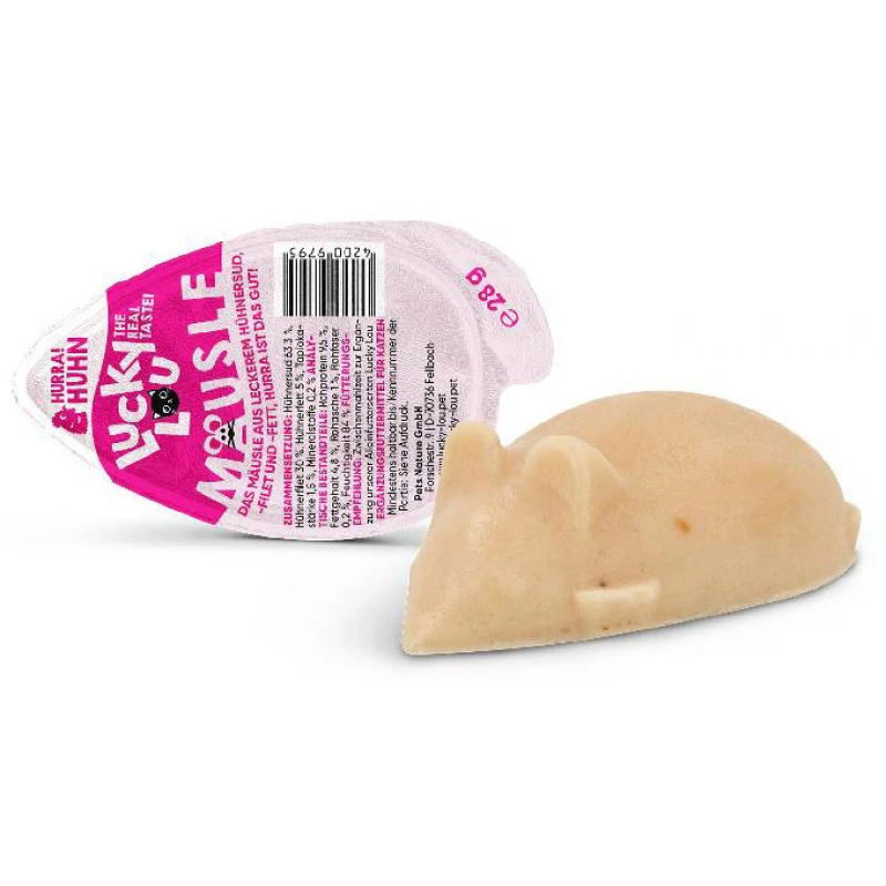 Lucky Lou Λιχουδιά Γάτας Mausle Κοτόπουλο 28gr Γάτες