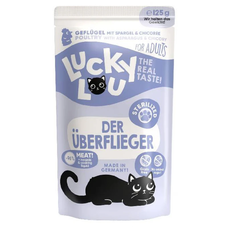 Lucky Lou LifeStage Adult Sterilized Πουλερικά 125gr Γάτες