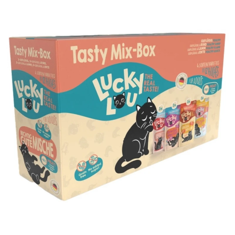 Lucky Lou LifeStage Adult Tasty Mix Box 125gr (12τμχ) Γάτες