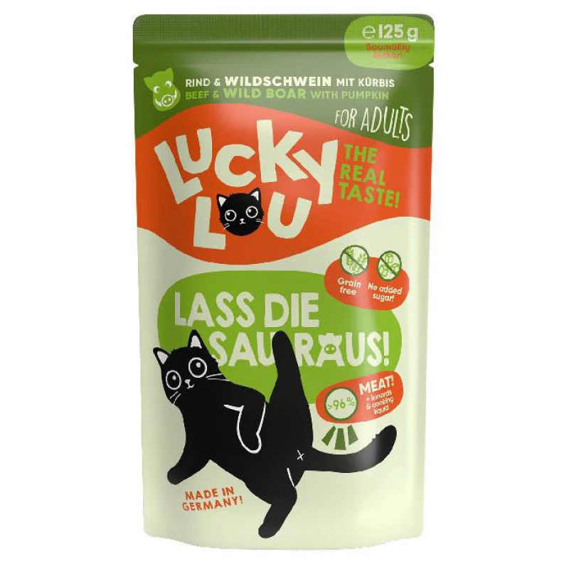 Lucky Lou LifeStage Adult Βοδινό & Αγριογούρουνο 125gr Γάτες Lucky Lou LifeStage Adult Βοδινό & Αγριογούρουνο 125gr Γάτες