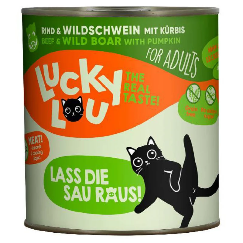 Lucky Lou LifeStage Adult Βοδινό & Αγριογούρουνο 800gr Γάτες Lucky Lou LifeStage Adult Βοδινό & Αγριογούρουνο 800gr Γάτες
