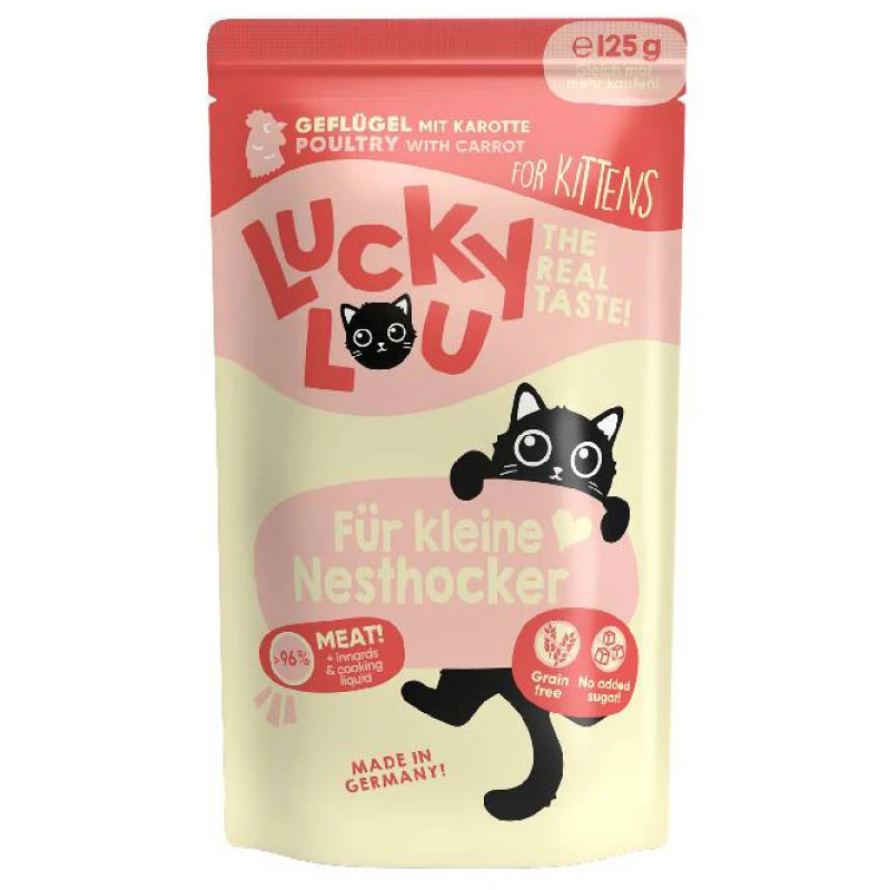 Lucky Lou LifeStage Kitten Πουλερικά με Καρότο 125gr Γάτες Lucky Lou LifeStage Kitten Πουλερικά με Καρότο 125gr Γάτες