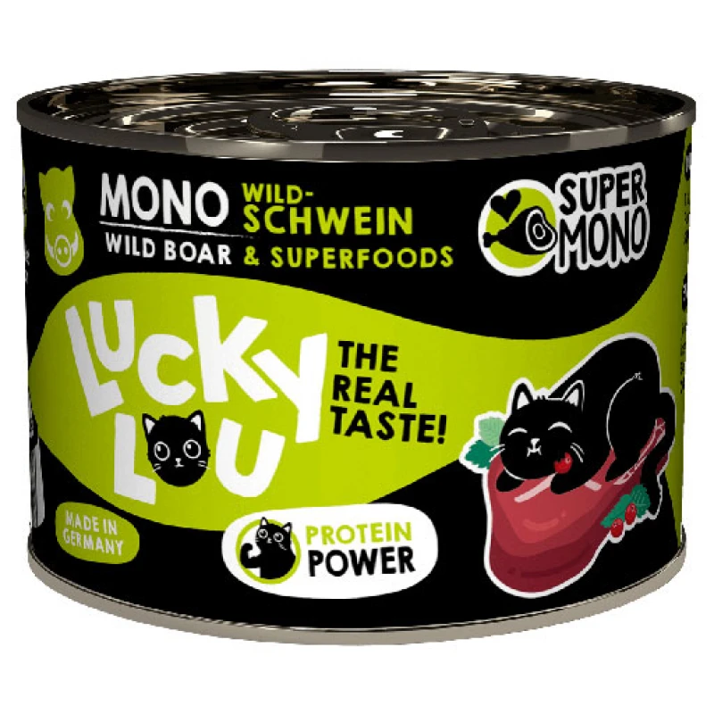 Lucky Lou LifeStage Supermono Αγριογούρουνο Κονσέρβα 200gr Γάτες