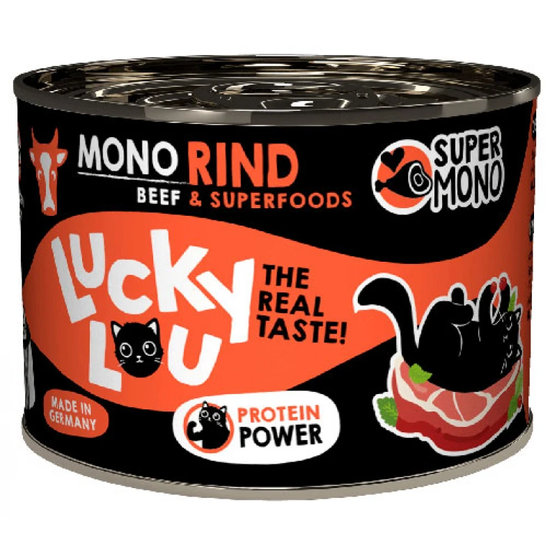 Lucky Lou LifeStage Supermono Βοδινό Κονσέρβα 200gr Γάτες