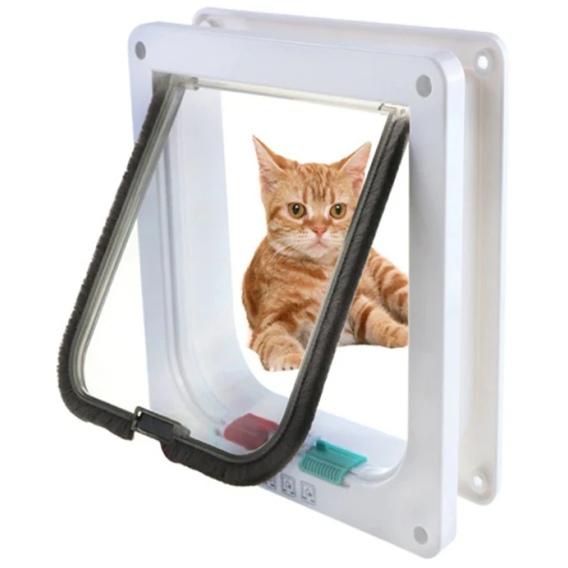 Πόρτα Γάτας M-Pets 4 Κατευθύνσεων  με τούνελ 19x20cm Λευκό ΓΑΤΕΣ
