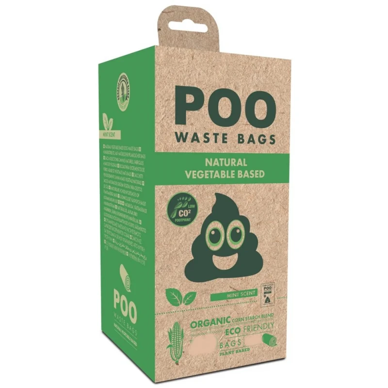 Σακουλάκια βιοδιασπώμενα για ακαθαρσίες M-Pets Poo Bio με Μέντα 60Τμχ ΣΚΥΛΟΙ