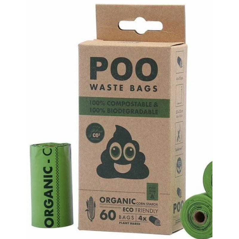 Σακουλάκια βιοδιασπώμενα για ακαθαρσίες M-Pets Poo Bio Χωρίς άρωμα 60Τμχ ΣΚΥΛΟΙ