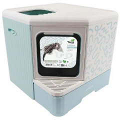 Κλειστή Λεκάνη - Τουαλέτα Γάτας Γωνιακή M-Pets Terra Forma Eco 50x52x48cm Γαλάζιο Κλειστή Λεκάνη - Τουαλέτα Γάτας Γωνιακή M-Pets Terra Forma Eco 50x52x48cm Γαλάζιο