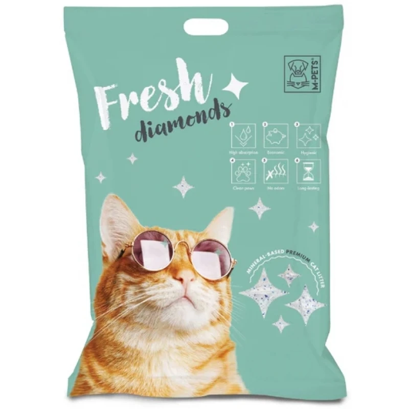 Κρυσταλλική Άμμος M-pets Fresh Diamont Silica 15lt (6,4kg) Γάτες Κρυσταλλική Άμμος M-pets Fresh Diamont Silica 15lt (6,4kg) Γάτες