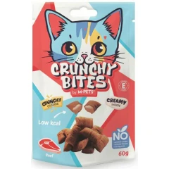 Λιχουδιές Γάτας M-pets Crunchy Bites Cat Snack Beef Flavour 60gr Λιχουδιές Γάτας M-pets Crunchy Bites Cat Snack Beef Flavour 60gr