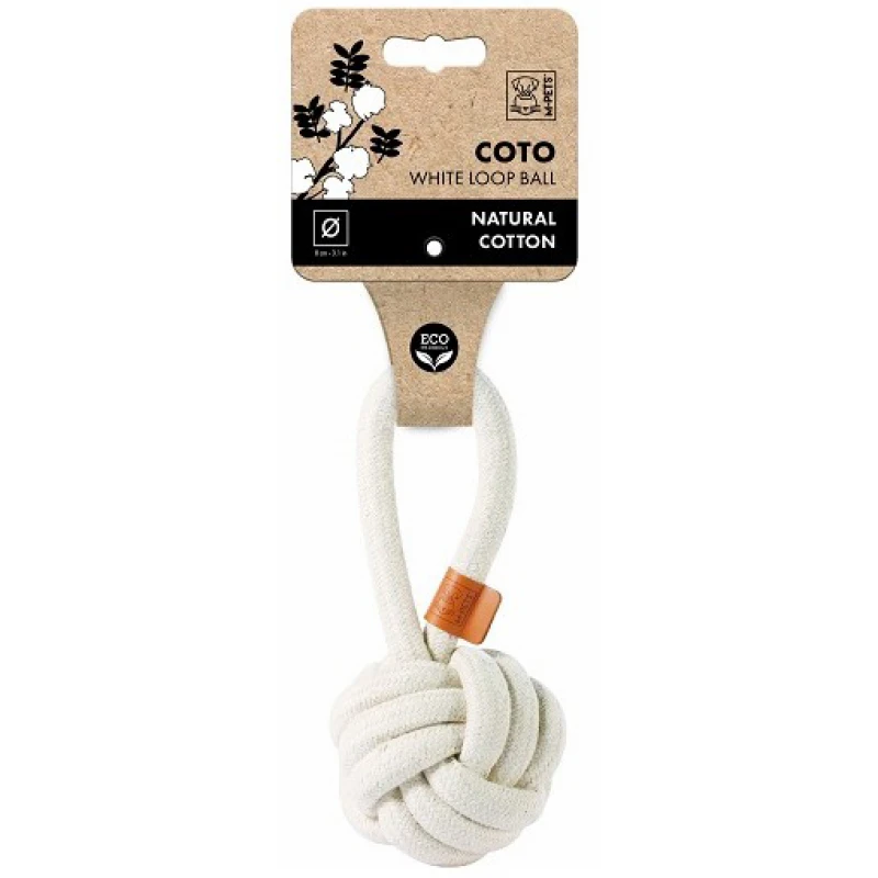 M-Pets Παιχνίδι Σκύλου COTO White Loop Ball 11cm Σκύλοι