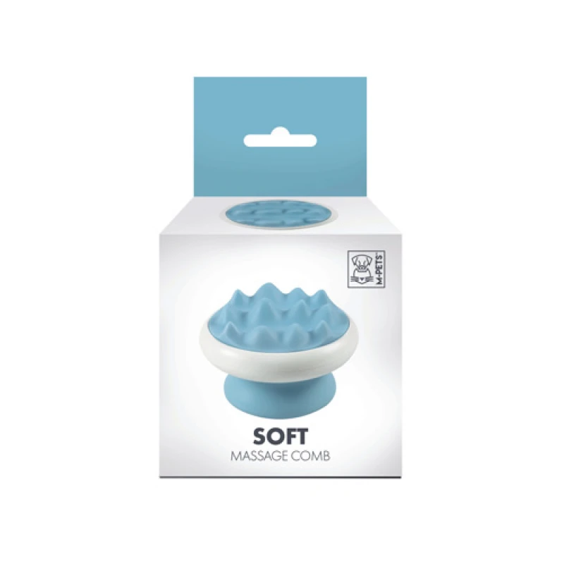 M-Pets Soft Massage Χτένα με Χοντρά Δόντια 8x5,4cm Μπλε Σκύλοι M-Pets Soft Massage Χτένα με Χοντρά Δόντια 8x5,4cm Μπλε Σκύλοι