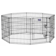 Συρμάτινο Πάρκο Εκπαίδευσης Midwest  8 Πάνελς των 61cm x 76cm Μαύρο