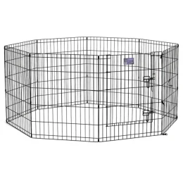 Συρμάτινο Πάρκο Εκπαίδευσης Midwest  8 Πάνελς των 61cm x 76cm Μαύρο