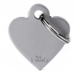 Ταυτότητα Σκύλου My Family Basic Grey Heart Small Tag 3x2cm Ταυτότητα Σκύλου My Family Basic Grey Heart Small Tag 3x2cm