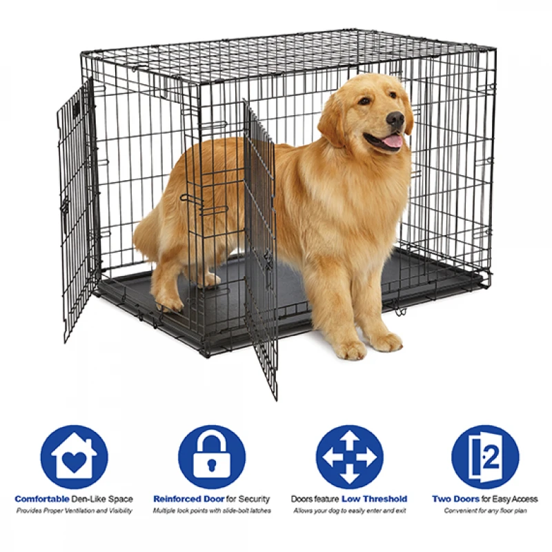 Μεταλλικό Κλουβί Crate Midwest με 2 Πόρτες 107x71x76cm ΣΚΥΛΟΙ