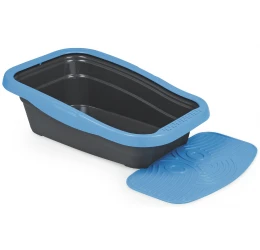 Λεκάνη Γάτας Ανοιχτή Mps Nella με πατάκι 58x37x18cm Μπλε