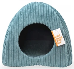 Κρεβατάκι, Φωλιά Γάτας Igloo Premium 43x43x40cm Μπλε Κοτλέ Κρεβατάκι, Φωλιά Γάτας Igloo Premium 43x43x40cm Μπλε Κοτλέ