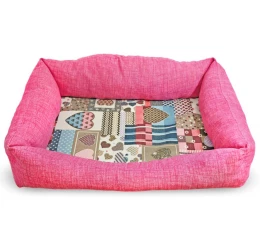 Κρεβάτι Σκύλου και Γάτας Madpet Classic Ροζ με Καρδιές 60x43x14cm Κρεβάτι Σκύλου και Γάτας Madpet Classic Ροζ με Καρδιές 60x43x14cm