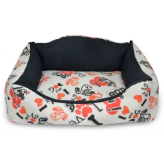 Κρεβάτι Σκύλου και Γάτας Madpet Deluxe Εκρού I Love my Dog 55x43x17cm