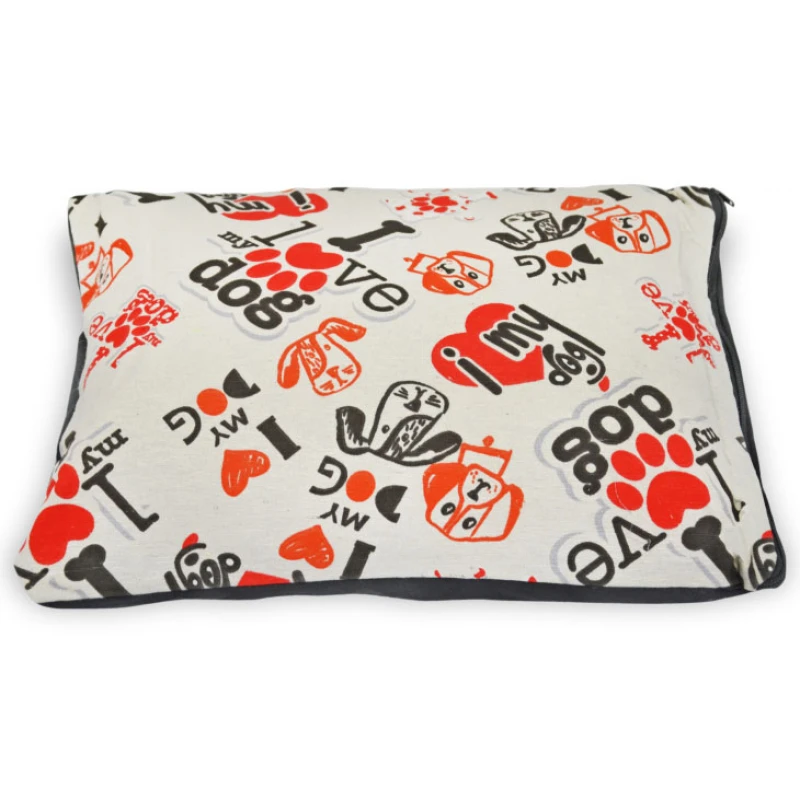 Κρεβάτι Σκύλου και Γάτας Madpet Deluxe Εκρού I Love my Dog 55x43x17cm ΣΚΥΛΟΙ