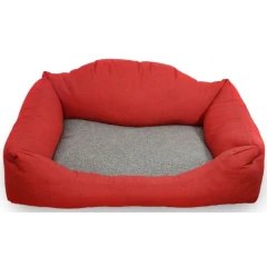 Κρεβάτι Σκύλου και Γάτας Madpet Deluxe Κεραμιδί Γκρι με Fleece 55x43x17cm