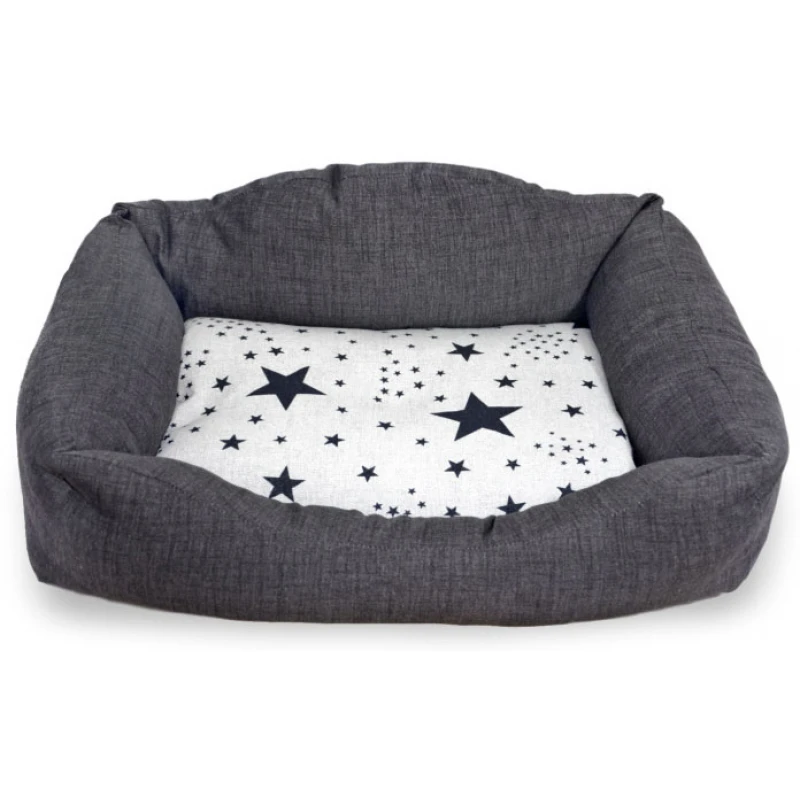 Κρεβάτι Σκύλου και Γάτας Madpet Deluxe Μαύρο με Αστέρια 55x43x17cm ΣΚΥΛΟΙ