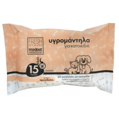 Μαντηλάκια Καθαρισμού Madpet 15τμχ με Άρωμα Αμύγδαλο Μαντηλάκια Καθαρισμού Madpet 15τμχ με Άρωμα Αμύγδαλο