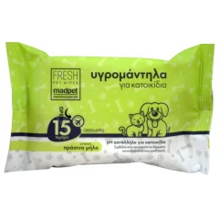 Μαντηλάκια Καθαρισμού Madpet 15τμχ με Άρωμα Πράσινο Μήλο Μαντηλάκια Καθαρισμού Madpet 15τμχ με Άρωμα Πράσινο Μήλο