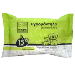 Μαντηλάκια Καθαρισμού Madpet 15τμχ με Άρωμα Πράσινο Μήλο Μαντηλάκια Καθαρισμού Madpet 15τμχ με Άρωμα Πράσινο Μήλο
