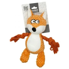 Παιχνίδι Σκύλου Λούτρινο Madpet Fox με ήχο πορτοκαλί 24x10x6cm