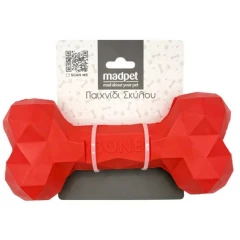 Παιχνίδι Σκύλου Madpet Κόκκαλο Diamond Καουτσούκ Κόκκινο Large 20cm