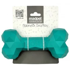Παιχνίδι Σκύλου Madpet Κόκκαλο Diamond Καουτσούκ Τιρκουάζ Medium16,5cm
