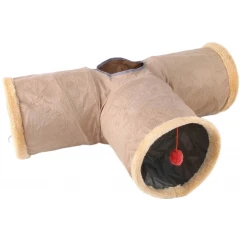 Παιχνίδι Τούνελ Σουέτ 3 Εξόδων για Γάτες Madpet 80x26x25cm Μπεζ