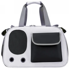 Τσάντα Μεταφοράς Γάτας ή Σκύλου Madpet Urban 45x26x28cm Μαύρο - Άσπρο