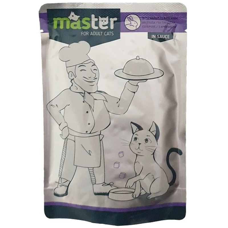 Master Adult Cat Rabbbit in Sauce 80gr 24τμχ (20 + 4 Δώρο) ΓΑΤΕΣ