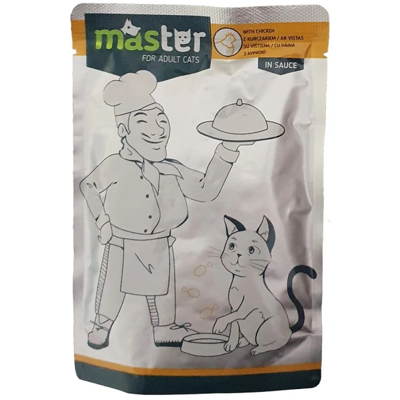 Master Adult Cat Chicken in Sauce 80gr 24τμχ (20 + 4 Δώρο) ΓΑΤΕΣ
