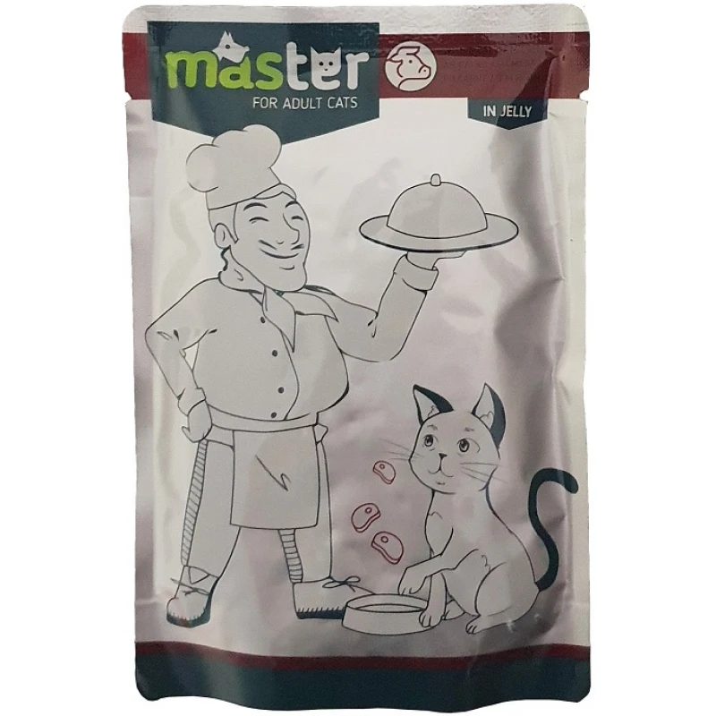 Master Adult Cat Meat (κρέας mix) in Jelly 80gr 24τμχ (20 + 4 Δώρο) ΓΑΤΕΣ