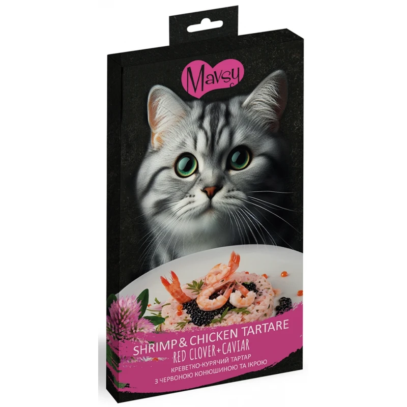 Λιχουδιά Γάτας Mavsy Creamy Superfood Shrimp and Chicken 5 x 15gr Γάτες