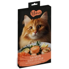 Λιχουδιά Γάτας Mavsy Creamy Superfood Salmon with Scallop and Red Caviar 5 x 15gr Λιχουδιά Γάτας Mavsy Creamy Superfood Salmon with Scallop and Red Caviar 5 x 15gr
