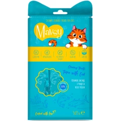 Λιχουδιά Γάτας Mavsy Creamy Tuna and Cod 5 x 15gr Λιχουδιά Γάτας Mavsy Creamy Tuna and Cod 5 x 15gr