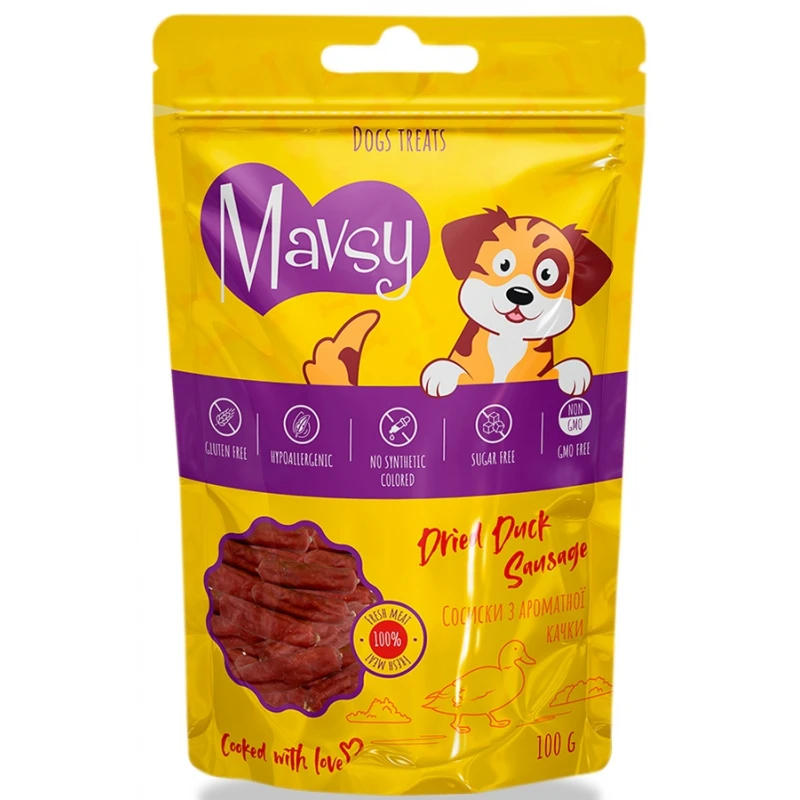 Λιχουδιά Σκύλου Mavsy Dried Duck Sausage 100gr Σκύλοι Λιχουδιά Σκύλου Mavsy Dried Duck Sausage 100gr Σκύλοι