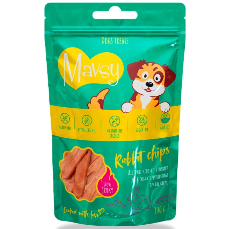 Λιχουδιά Σκύλου Mavsy Dried Rabbit Chip 100gr Σκύλοι Λιχουδιά Σκύλου Mavsy Dried Rabbit Chip 100gr Σκύλοι