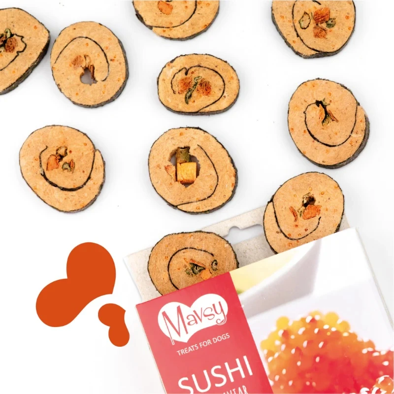 Λιχουδιά Σκύλου Mavsy Freeze Dried Salmon Sushi and Red Caviar 50gr Σκύλοι Λιχουδιά Σκύλου Mavsy Freeze Dried Salmon Sushi and Red Caviar 50gr Σκύλοι