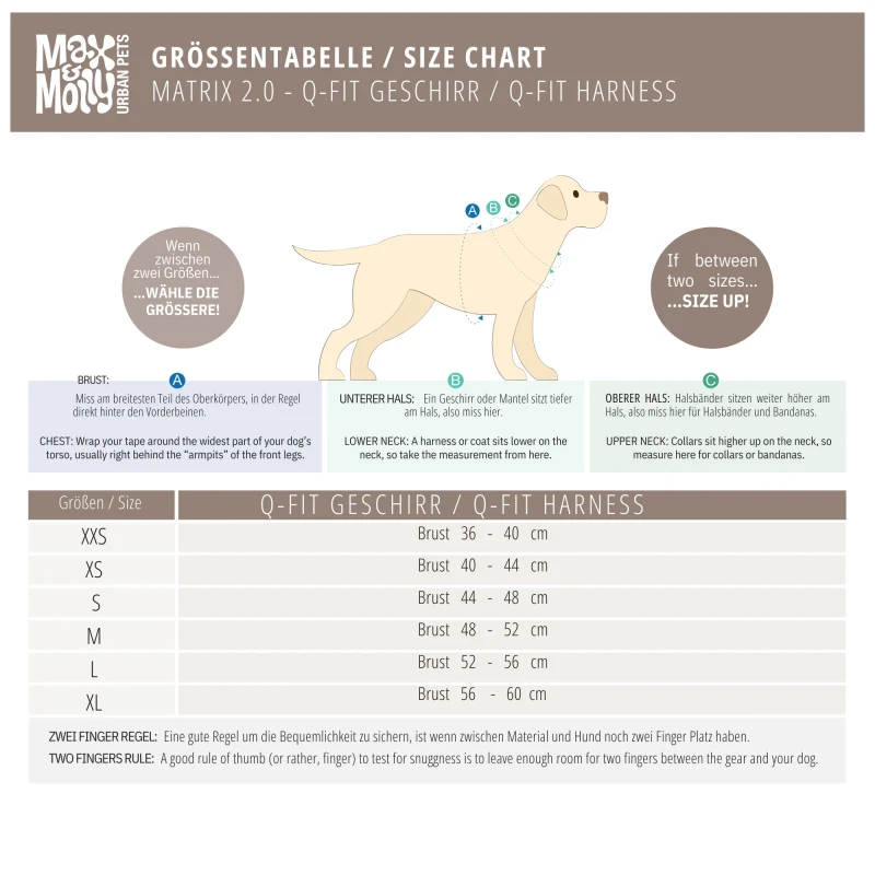 Επιστήθιο Max & Molly Q-Fit - Matrix 2.0 Medium 48-52cm Μπεζ Σκύλοι Επιστήθιο Max & Molly Q-Fit - Matrix 2.0 Medium 48-52cm Μπεζ Σκύλοι