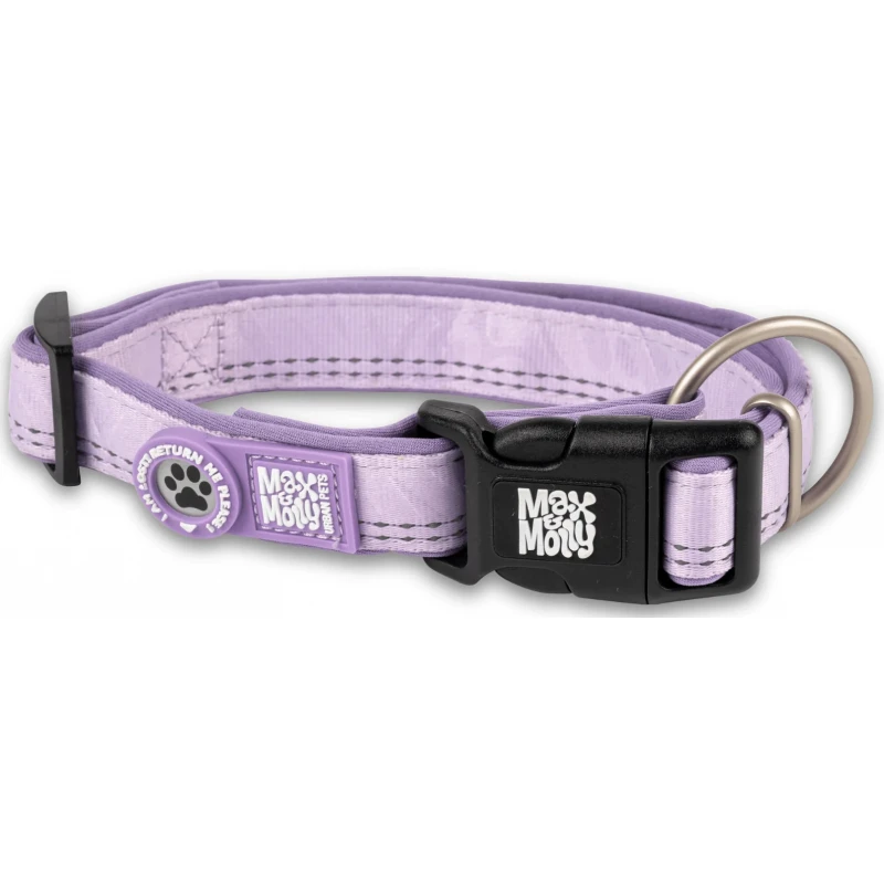 Περιλαίμιο Max & Molly Smart ID Collar - Matrix 2.0 Large 2,5x39-62cm Μωβ Σκύλοι