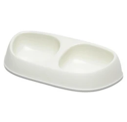 Διπλό Μπολ Φαγητού - Νερού Σκύλου και Γάτας Moderna Sensibowl 2x200ml Λευκό