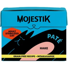 Υγρή Τροφή Γάτας Mojestik Adult Sterilised Pate με Μπακαλιάρο 100ml